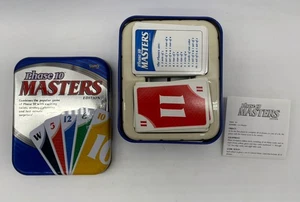 Phase 10 Masters Edition Tin Fundex 2009 Cards Rummy 100% COMPLETO IN LATTA - Foto 1 di 2