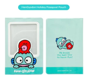 FUNDA PASAPORTE HANKYODON Sanrio AZUL ventana transparente con licencia * Servicio pagado en EE. UU. - Imagen 1 de 7