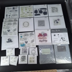 Mixed Lot of 22 My Acrylic Close to My Heart Retired Stamp Sets/Embossing Folder - Picture 1 of 14