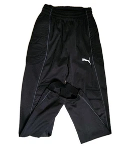 Puma Black Padded Goalkeeper Trousers Used But Good Condition Size UK Small - Picture 1 of 4