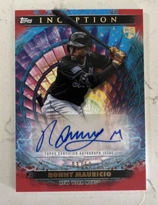 2024 Topps Inception Ronny Mauricio Charged Particles Red Rookie Auto /50 RC - Bild 1 von 2