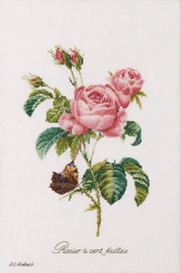 Thea Gouverneur - Counted Cross Stitch Kit - Rose Redouté - Linen - 36 Count - - Picture 1 of 5