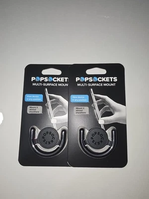2 peças PopSockets PopMount: montagem multi-superfície - preto NOVO - Imagem 1 de 2