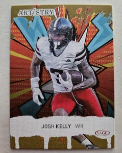 2025 Sage Artistry Josh Kelly CANVAS Texas Tech/Dallas Cowboys 8 - Picture 1 of 3
