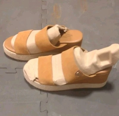 Joie Brown Women's Size 8.5 Wedge Suede Sandals Heels Espadrille NWOB - Image 1 of 4