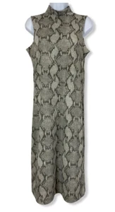 Banana Republic Sleeveless Sheath Dress-Size X-Small -Gray Snakeskin Pattern NWT - Picture 1 of 8