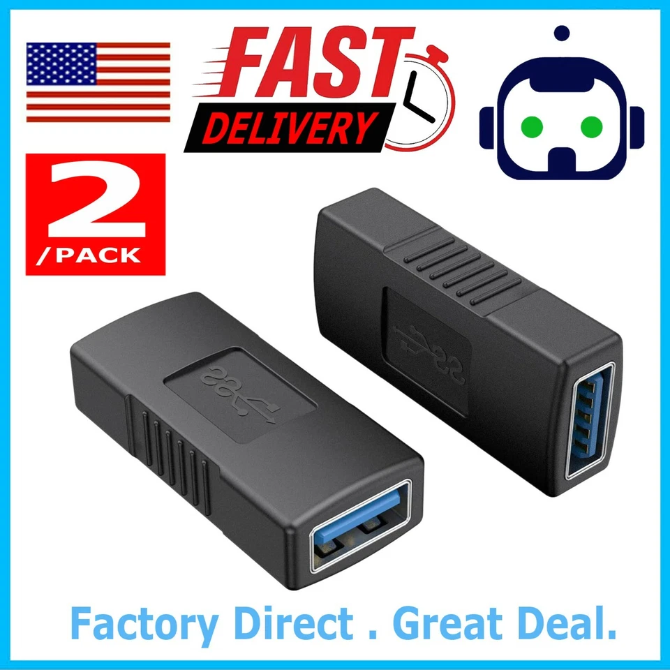 New USB 3.0 Type A Female to Female Adapter Coupler Gender Changer Connector US - Image 1 of 4