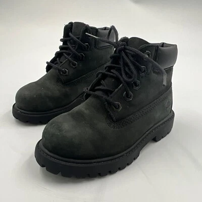 Timberland Boots - Kids Black Suede Lace Up Leather Shoes - Size 8 - Image 1 of 4