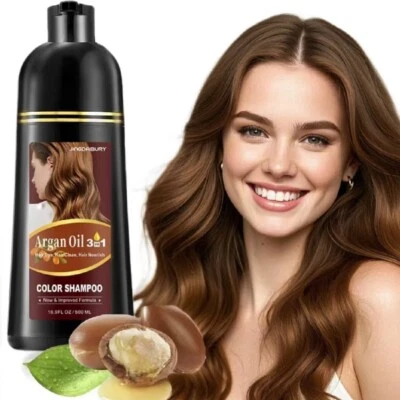3-in-1 Hair Color 16.9 Fl Oz, Argan Oil Shampoo, Easy to Use,Hair Color Shampoo - Image 1 of 4