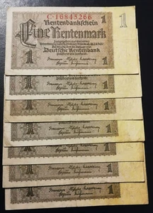 ALLEMAGNE / GERMANY Deutsche Rentenbank 1 Rentenmark 1937 pick173b 8 DIGIT TTB - Foto 1 di 2