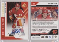 2018 SP Game Used Red Spectrum Premium Material /15 Dillon Dube Rookie Auto RC