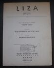 Liza from "Show Girl" by Ira and George Gershwin sheet music Gus Kahn