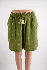 Boden Womens Bembridge Shorts UK 8 US 4 Green Citrus Fruit Foil NWT - Picture 1 of 7