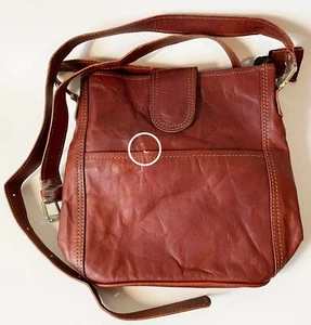 LEABAGS Nicola Damen Handtasche echt Leder, Vintage-Look, braun - Bild 1 von 3