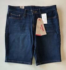 Levis Jeans Bermuda Shorts Womens Size 27 Soft Feel Mid Rise 9.5” Inseam NWT