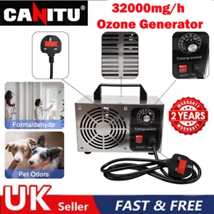 220V 32000 mg/h Ozone Generator Disinfection Machine Timer Air Purifier UK plug - Picture 1 of 14