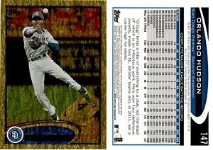 2012 Topps Gold Sparkle ORLANDO HUDSON Baseball Card 147 San Diego Padres