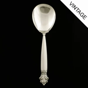 Georg Jensen Silver Serving Spoon, Large - Acanthus/ Dronning - Picture 1 of 1