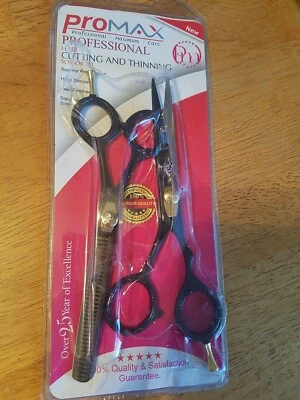 Promax Prof Hair Cutting Thinning Scissor Set, japanese stainless steal. - Image 1 of 3