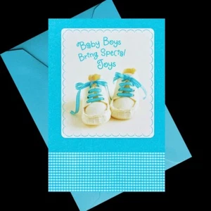 Biglietto Auguri Baby Boys Bring Special Joys con Busta Punzone Espressioni - Foto 1 di 3