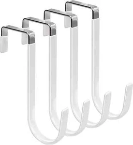 FYY over the Door Hooks, 4 Pack Hangers Hooks with Rubber Prevent Scratches Heav - Picture 1 of 8