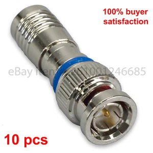 10 BNC KOMPRESSION KOAXIALSTECKER RG59 KABEL CCTV STECKER - Bild 1 von 1