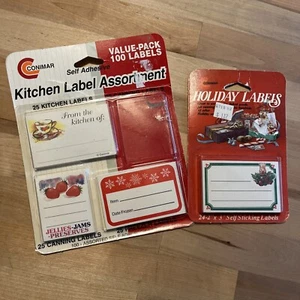 Vintage Packungen Urlaubsetiketten Einmachen Selbstklebend Gefrieretiketten Gelees Marmelade - Bild 1 von 10