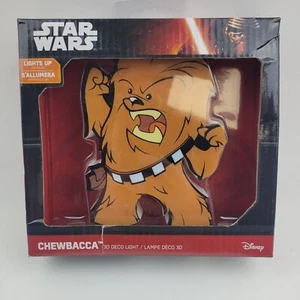 Star Wars Chewbacca 3D Deco Light LED Decorative Light & Wall Sticker Included - Picture 1 of 5