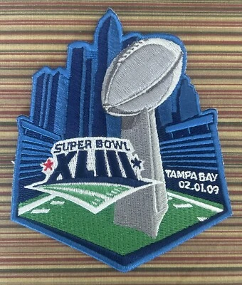 Patch grande Super Bowl XLIII (43) Tampa Bay NFL - Imagem 1 de 2