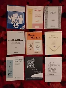 Lot 9 FLUTE DUET Books & Sheet Music for Two Flutes - Picture 1 of 10
