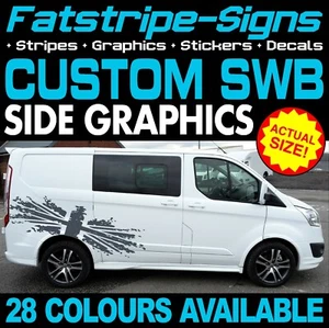 passend für FORD CUSTOM SWB GRAFIK AUFKLEBER STREIFEN DECALS ST M SPORT 2.2 DAY VAN - Bild 1 von 2