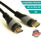 HDMI Kabel 5m 4K ULTRA HD HighSpeed Ethernet 3D U-HD TV ARC PC PS4 XBOX 5 meter