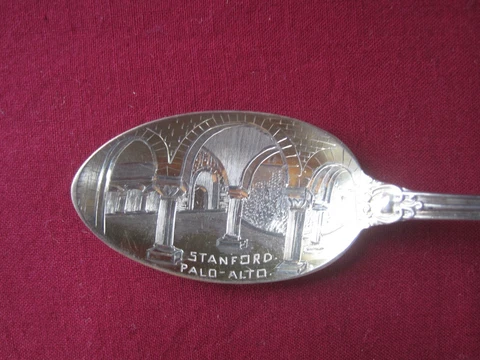 Large Stanford Palo-Alto, California Sterling Souvenir Spoon Cover