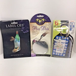 OENOPHILIA Liebe zum Wein Flaschenetikett Lift Laminat Geschenkanhänger Ausgießscheibe Menge 3 - Bild 1 von 7