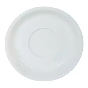 Buffalo Pottery CREAM WHITE WARE Narrow Rim Restaurant Ware 6 1/8” Saucer NEW - Picture 1 of 4