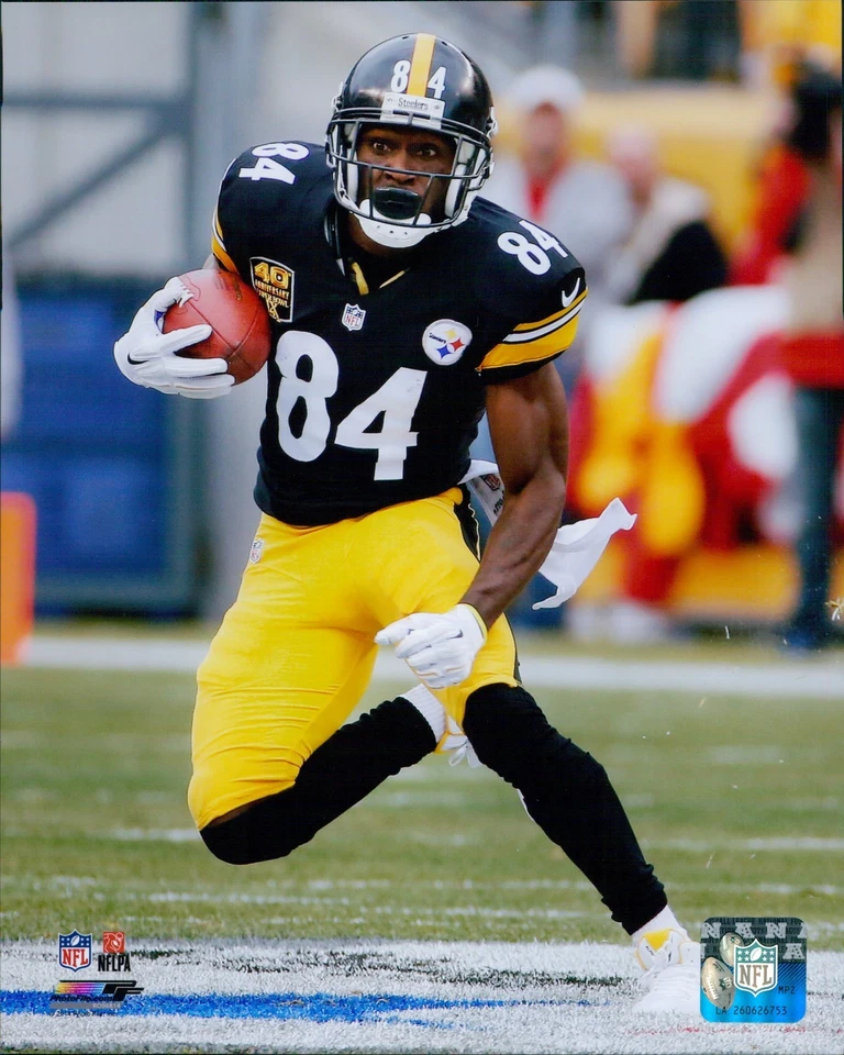Antonio Brown Pittsburgh Steelers NFL Licencia Sin Firmar Mate 8x10 Foto B Foto 1 de 1