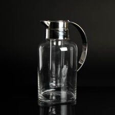 Kristall Glas Kalte Ente mid Century design Italy Sheraton versilbert vintag