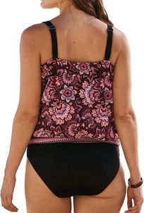 Costumi da bagno nuovi con etichette per tutti multicolore taglie forti 34 costume da bagno blouson spalline ad anello - Foto 1 di 7