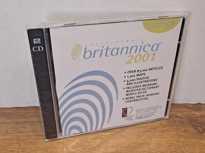 Encyclopedia Britannica 2001 - 2 CD - Win 95 98 NT ME PC - New Sealed - Image 1 of 4