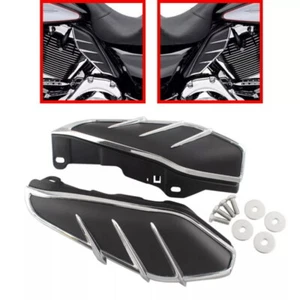 Deflettore protezione calore per Harley nero cromato mid frame deflettore aria touring - Foto 1 di 7
