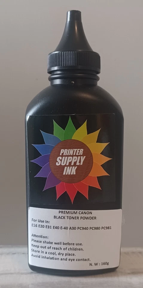160g Toner Refill for CANON E16 E20 E31 E40 E-40 A30 PC940 PC980 PC981 Copier US - Image 1 of 1