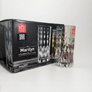 Set of 6 Marilyn Tumbler 35cl Eco Crystal Cocktail Glasses - RCR - Drinks - Picture 1 of 3