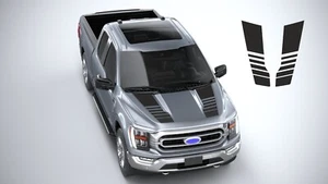 Hood graphic stickers Vinyl decals fits Ford F150 2021 - 2024 XLT STX Platinum - Picture 1 of 3