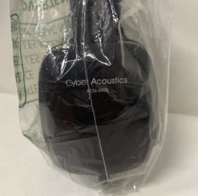 Nuevos Auriculares Estéreo USB Cyber Acoustics ACM-6005 Negros Nuevos Sellados en Bolsa Foto 1 de 3
