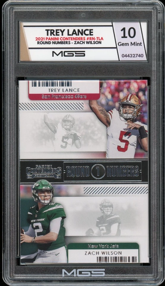 2021 Panini Contenders Trey Lance MGS GRADED 10 GEM #RN-TLA RC🔥 SF 49ers ROOKIE - Image 1 of 2