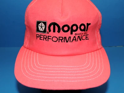 VTG MOPAR PERFORMANCE PINK EMBROIDERED HAT CAP ADJUSTABLE MOPAR COLLECTION USA - Image 1 of 4