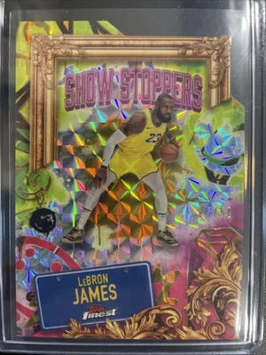 2024-25 Tops Finest LeBron James Show Stoppers Gold Geometric /50 LA Lakers - Image 1 of 2