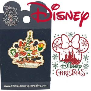Disney Pin 18201 WDW Mickey & Minnie Mouse Christmas - Happy Holidays - Souvenir - Picture 1 of 6