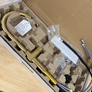 Kohler Clarus Single Handle Kitchen Brushed Brass Gold R30935-2MB *NO HEAD* - Picture 1 of 6