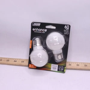 (2-Pk) Feit Electric Globe LED Light Bulb 2700K Warm White G16.5 120V 5.5W - Picture 1 of 4